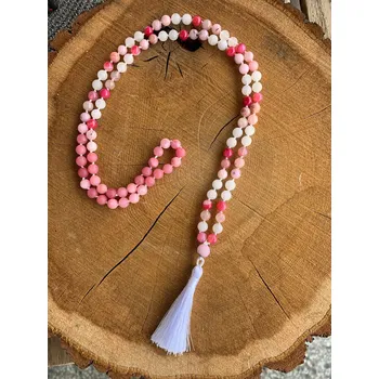 Náhrdelník RV studio Louny s.r.o. Korálky Mala za vzácných kamenů - Nefrit, Jaspis, Achát