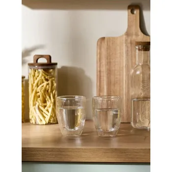 Sklenice Sinsay - Rýhované sklenice 2 ks - bílá - 822EN-00X - 822EN-00X-ONE