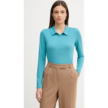 Pánská móda Tričko s dlouhým rukávem United Colors of Benetton 3TVRD3017 tyrkysová 06X, vel. XL