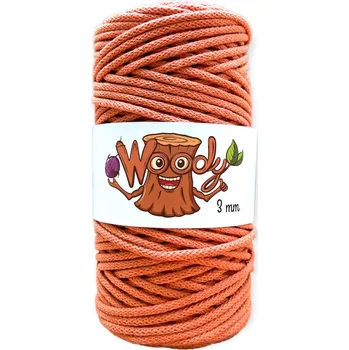 Příze Woody 3 mm – Dýňová (100m)