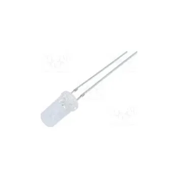 Polovodič LED 5mm modrá 500÷750mcd 120° 20mA 2,7÷3,4V Čelo plochý