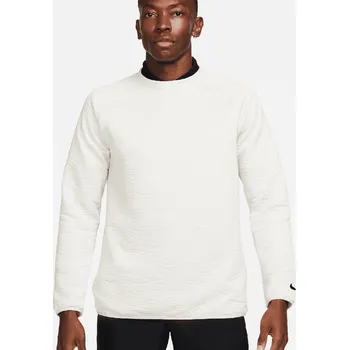 Nike Dri-FIT Tour Crew Quiled S, Light Bone/Light Bone/Black, pánské