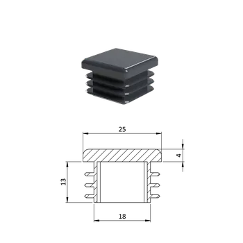 Příslušenství pro plot KOVIAN, s.r.o. Krytka plastová 25 x 25 mm, antracit