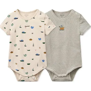 Kojenecký body Kojenecké body Liewood Yanni Grow Printed SS Bodystocking 2-pack 2-pack LW20469.PPY2 béžová 01X, vel. 62-68