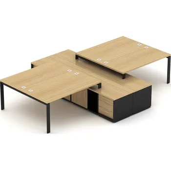 Kancelářská sestava Kancelářská sestava EPIC Z23 U pro 4 osoby (Sestava s délkou stolu 120cm a délkou komod 280cm)