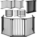 Ohrádka pro děti a zvířata 5 panelů 60 cm kovová černá