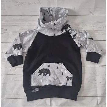 Chlapecká mikina Yháček BAZAR, mikina, Lesní zvěř na šedé, vel. 86