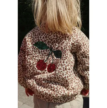 Chlapecká bunda Dětská bomber bunda Konges Sløjd JUNO PRINTED SEQUIN BOMBER JACKET KS104884.PPY2 béžová 08X, vel. 116