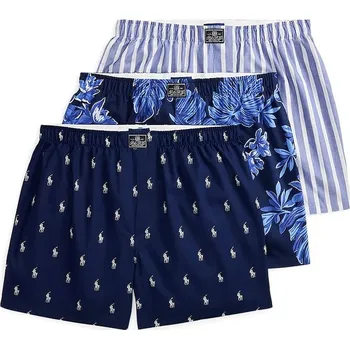 Pánské spodní prádlo Bavlněné boxerky Polo Ralph Lauren 3-pack 714830273 námořnická modř 59C, vel. L