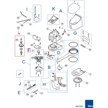 NICE PRHK07 kit převodů pro HYKE