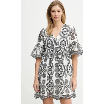 Dámské šaty Bavlněné šaty Silvian Heach INARA GPP26472VE bílá 00X, vel. 38