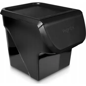 Dóza na potraviny Nádoba na zeleninu a ovoce s víkem, černá, 13 l