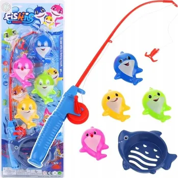 Hračka pro nejmenší RYBÁŘSKÝ PRUT CHYTÁNÍ RYBIČEK RYBIČKY NA MAGNET BABY SHARK