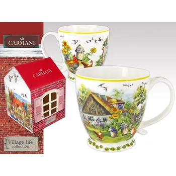 Hrnek Carmani Venkovská farma porcelánový 460 ml