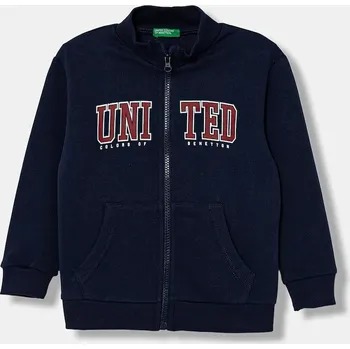 Dětská móda Dětská bavlněná mikina United Colors of Benetton 3J70G5033.P.reproposed námořnická modř 59X, vel. 104