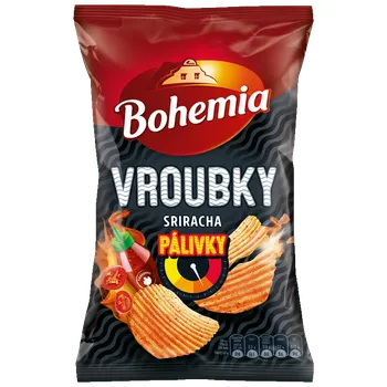 Slaná pochutina Bohemia chips bohemia vroubky sriracha palivky 120g