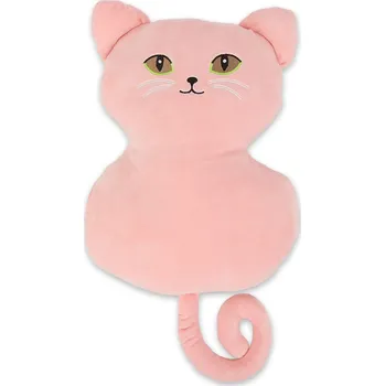 Dřevěná hračka MAČKA VEĽKÉ OČI ružová 35 cm