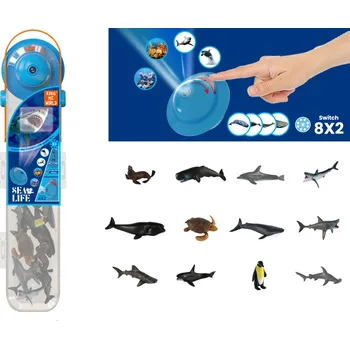 Dřevěná hračka PLEJO Morské zvieratká s projektorom