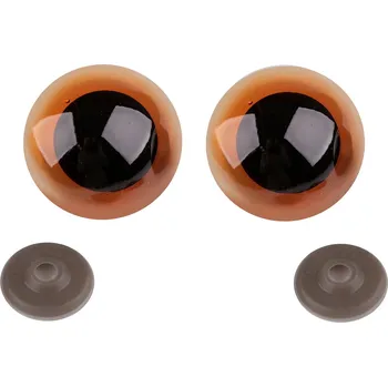 Oči velké s pojistkou Ø45 mm, malé, 3 hnědobéžová