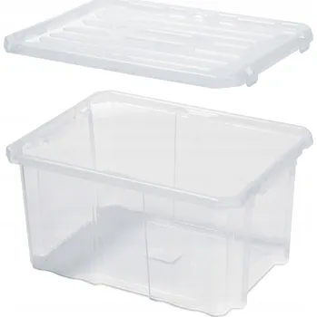 Úložný box PRŮHLEDNÝ KONTEJNER S VÍKEM 16L