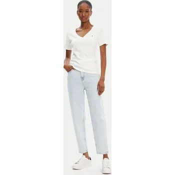 Pánské tričko Tommy Hilfiger T-Shirt New Cody WW0WW40584 Écru Slim Fit 3XL