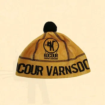 Čepice Zimní čepice s bambulí žlutá Velikost: XS