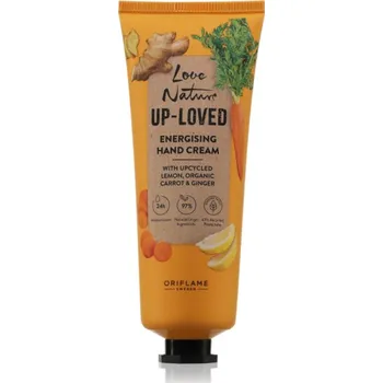 Péče o ruce Oriflame Love Nature Up-Loved Upcycled Lemon & Organic Carrot & Ginger hydratační krém na ruce 75 ml