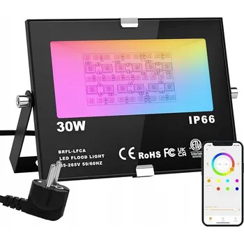 LED RGB Halogenový Reflektor Bluetooth IP66 30W, barevný, bílý teplý ChangM