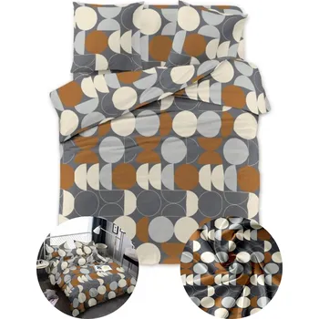 Povlečení Sada povlečení povlečení 160x200 + 2x POVLEČENÍ 70x80 SATÉN KOLEČKA APARTMÁ