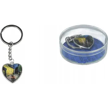 Přívěsek na kabelku/Přívěsek na klíče srdce - V. van Gogh, Terasa Kawia