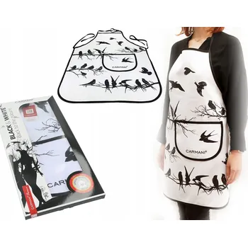 Kuchyňská zástěra Kuchyňská zástěra - Černobílá, Ptáci