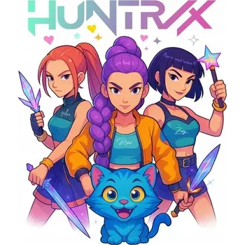 Fototapeta Nažehlovačka Termo Aplikace Nálepka na Oblečení HUNTRIX KPOP DEMON HUNTERS