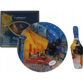 Talíř Carmani, dekorativní a užitkový talíř s lopatkou - VAN GOGH/Kavárenská terasa v noci