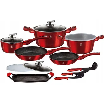 Sada nádobí Sada hrnců Berlinger Haus Line Black Burgundy edition z hliníku 14 ks.