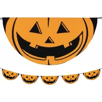 Party dekorace Plastová girlanda dýně Halloween 5,5m