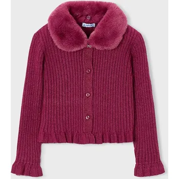 Dívčí svetr Dětský kardigan Mayoral 4311.6L.Mini.9BYA červená 92X, vel. 98