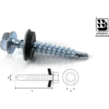 Šroub Farmářský šroub 4,8X35 RAL 1023 STALCO FD48351023 [250 ks]