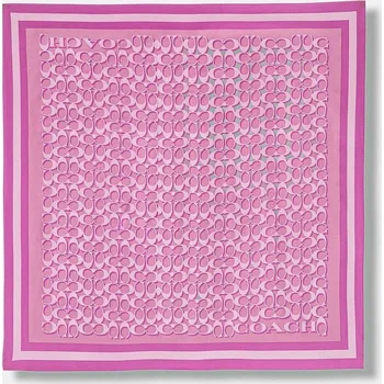 Šátek Hedvábný šátek Coach 29C8362 růžová 30X, vel. ONE SIZE
