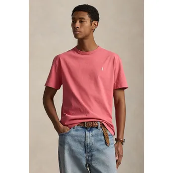 Pánské tričko Bavlněné tričko Polo Ralph Lauren 710916698 růžová 34A, vel. XXL