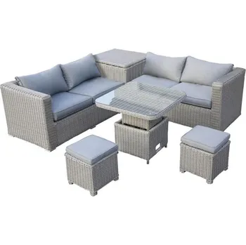 Exkluzivní komplet ratanové sedací soupravy pro šest osob
