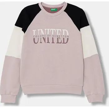 Chlapecká mikina Dětská bavlněná mikina United Colors of Benetton 3J68C10S5.G.Stagionale růžová 34X, vel. 150