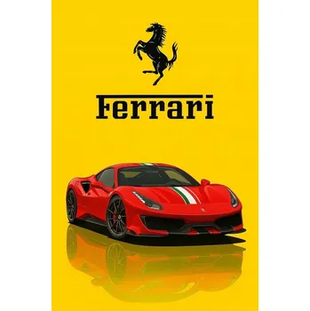 Fototapeta Nažehlovačka Termo Aplikace Nálepka na Oblečení FERRARI LOGO AUTO