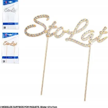 Obraz Elegantní dekorace na dort "Všechno nejlepší" s krystalky