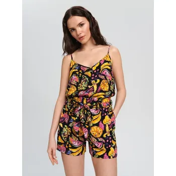 Dámské oblečení Sinsay - Kraťasy s&nbsp;páskem k&nbsp;uvázání - černá - 4550F-99P - 4550F-99P-S