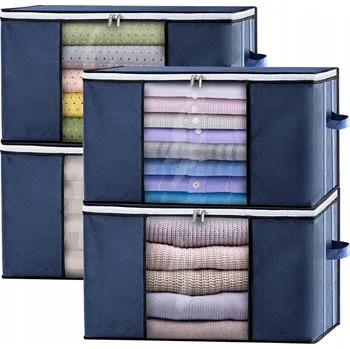 Úložný box SADA 4 X TAŠKA NA UKLÁDÁNÍ OBLEČENÍ ORGANIZÉR KRABIČKA 84 L