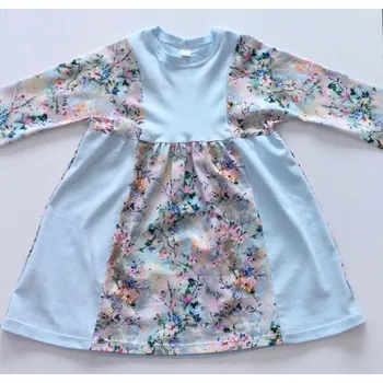 Dívčí šaty Dívčí šaty KVĚTINY se světle modrou Velikost: 110