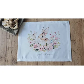 prostírání Nelly prostírání zajíček jemný s pastelovými květy 43x33cm