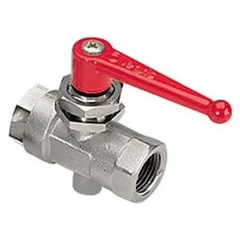 Ventil Pneumatický kulový kohout trojcestný do panelu a s portem pro odfuk G3/8"vni^10mm Legris 0449 10 17