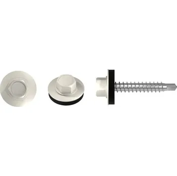 Šroub Farmářský šroub 4,8X20 RAL 9010 STALCO FD48209010 [250 ks]