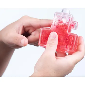 Dřevěná hračka Fidget Blox Touch - Stláčaj ma - červená